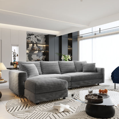 Modern Comfy Upholstered Sofa Cloud Couch & Deep Seat Couches