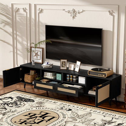 Rattan TV Stand for TVs up to 85''