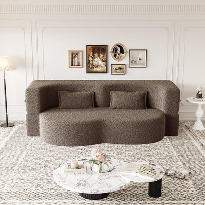 Modern Floor Sofa with 2 Pillows