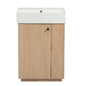 Bathroom Vanity With Sink, Freestanding Wood Grain Cabinet With Storage