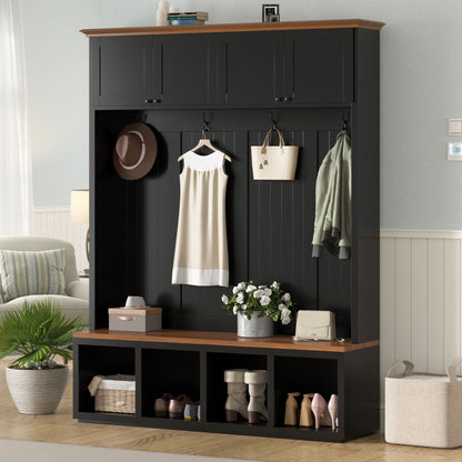 Entryway Hall Tree With Bench And Storage