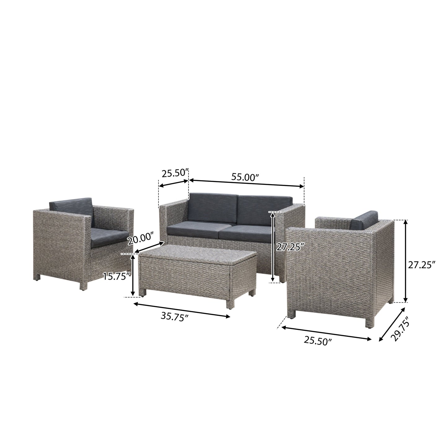 Puerta 4-Piece Outdoor Furniture Set