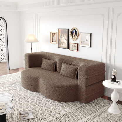 Modern Floor Sofa with 2 Pillows
