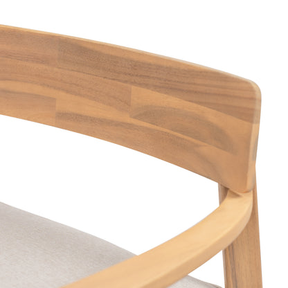 Mallorca Acacia Wood Club Chair With Seat Cushion
