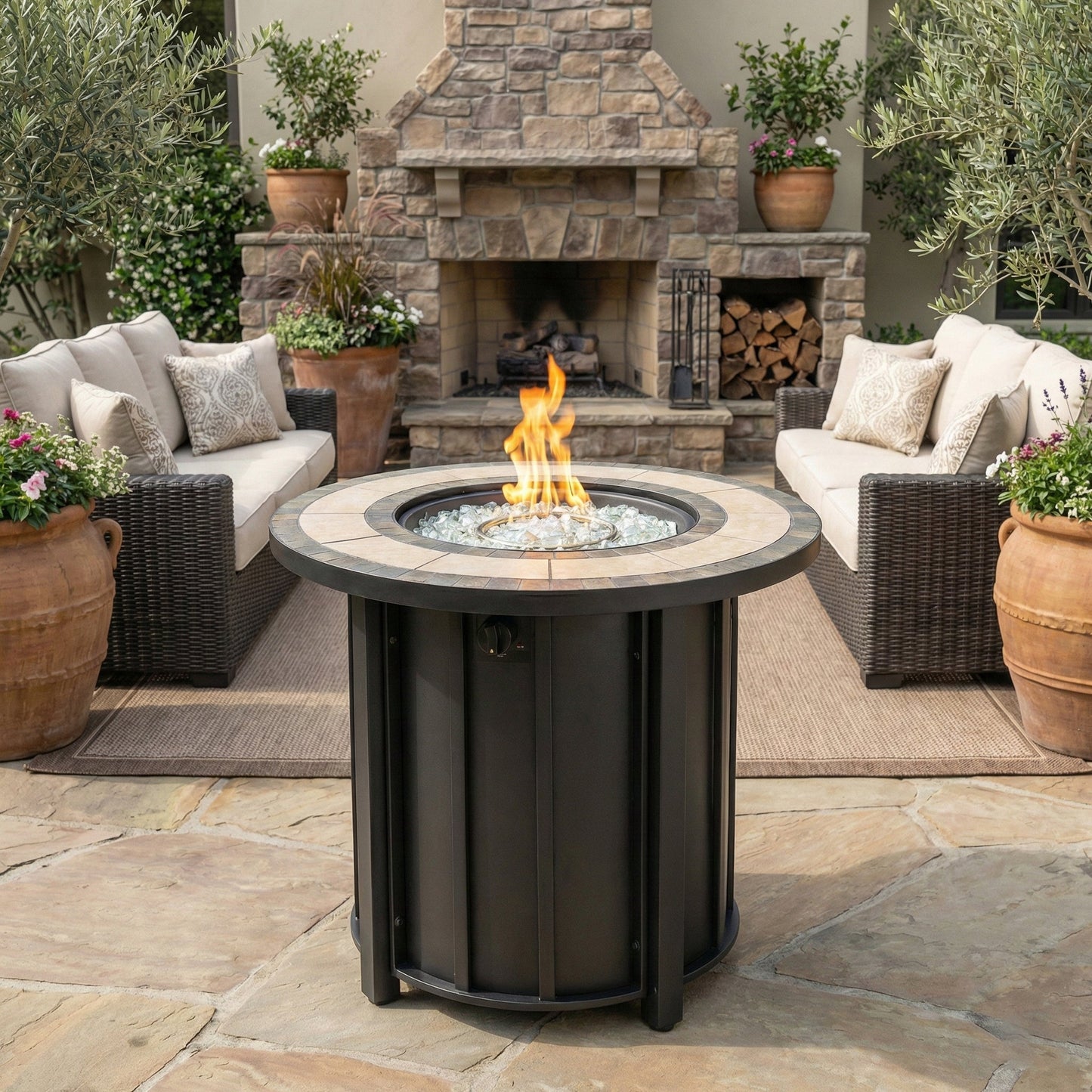 30" Propane Gas Fire Pit Table