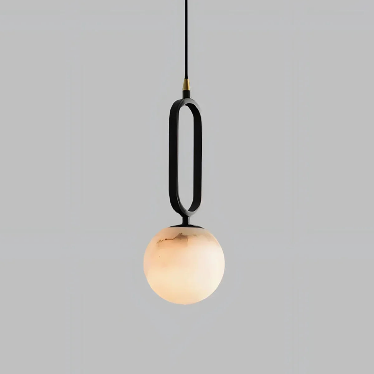 Ball Alabaster Oval Ring Pendant Lamp