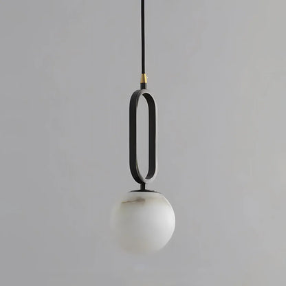 Ball Alabaster Oval Ring Pendant Lamp
