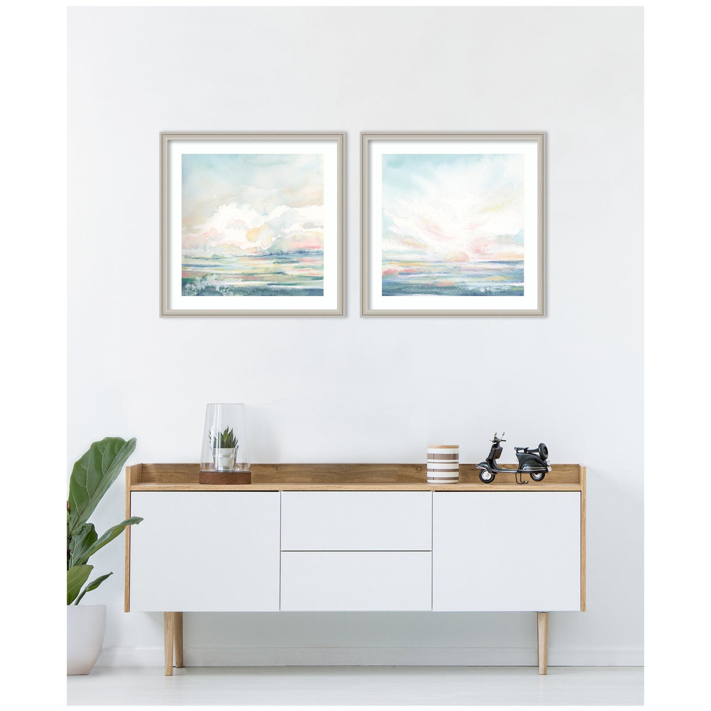 Heavenly Stillness 2 Piece Framed Wall Art Print Set by Julie Maida