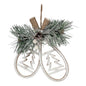 Wooden Snowshoe Floral Ornament -