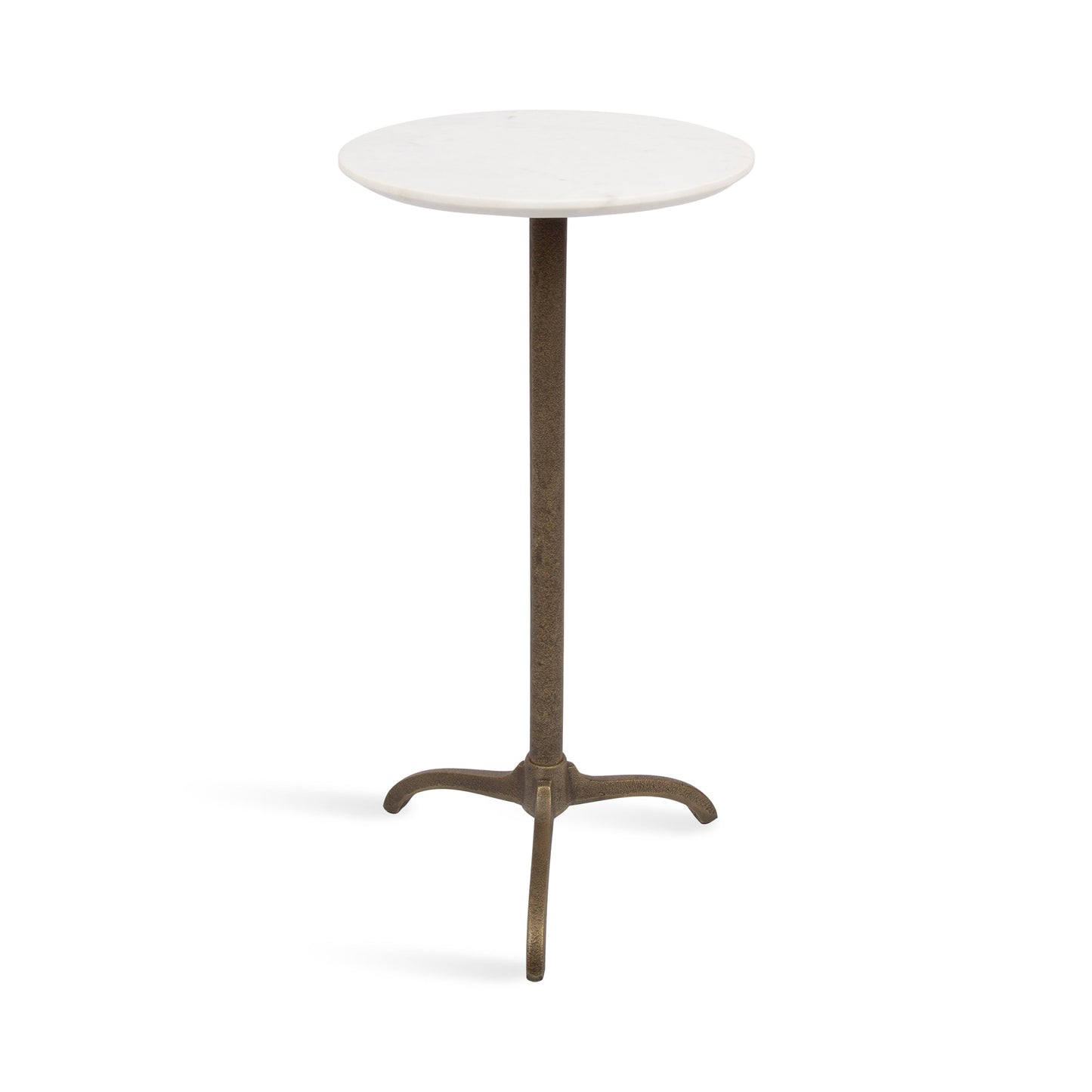 Henshall Marble and Metal Round Side Table