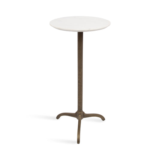 Henshall Marble and Metal Round Side Table