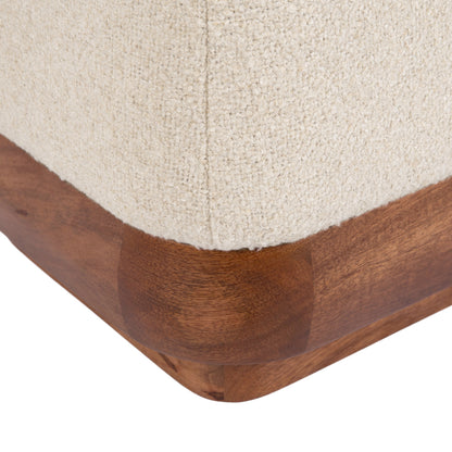 Sabri Square Ottoman Fabric and Wood