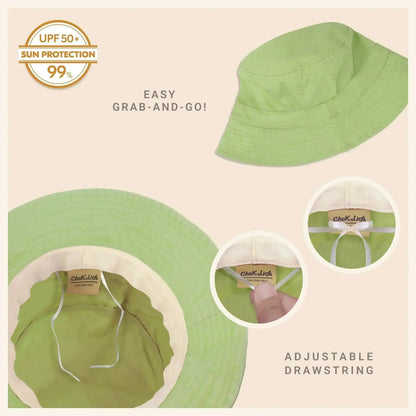 Canvas Bucket Hat - Washed Cotton Moldable Brim - UPF Sun Protection