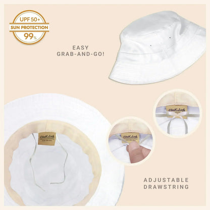 Canvas Bucket Hat - Washed Cotton Moldable Brim - UPF Sun Protection