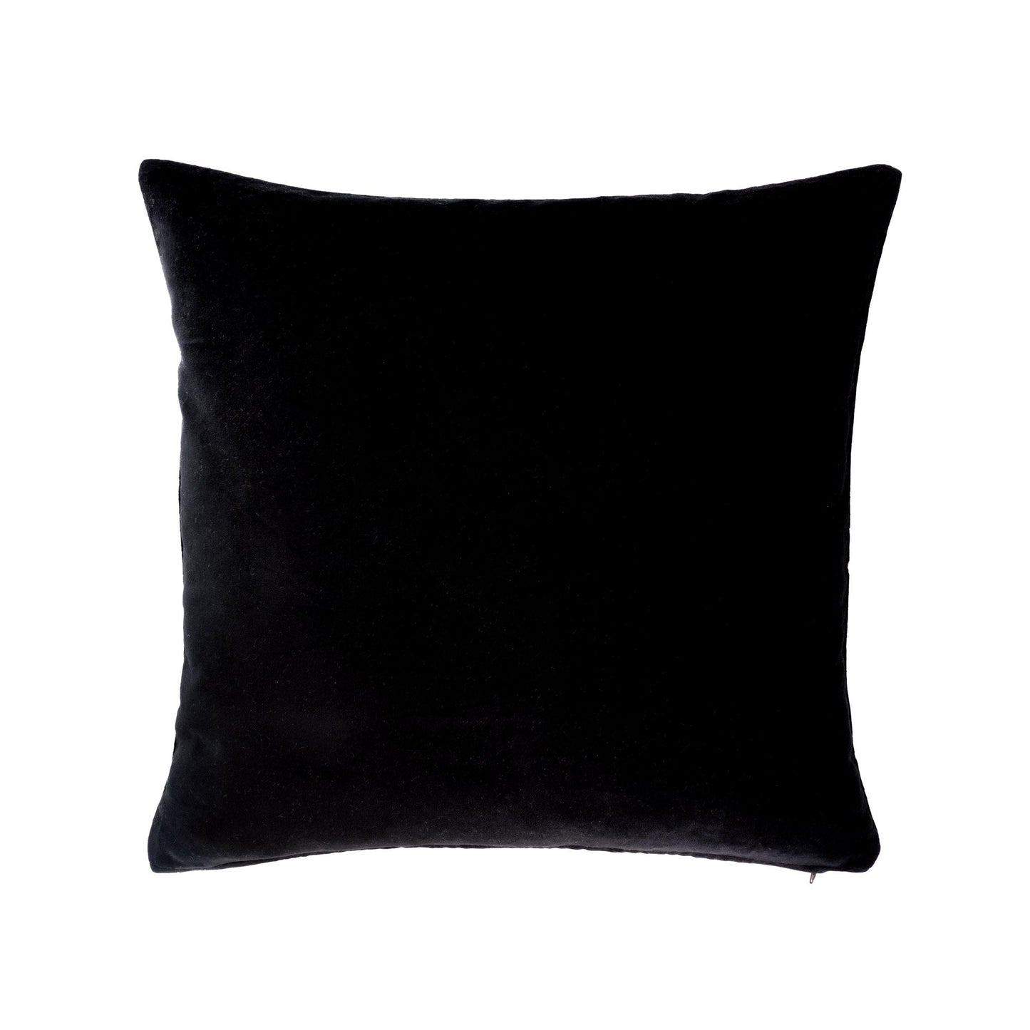Black Velvet Throw Pillow with Gold Embroidery - Palazzo Collection, 20 X 20