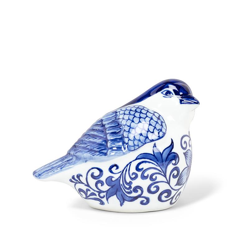 Blue & White Porcelain Bird Accent