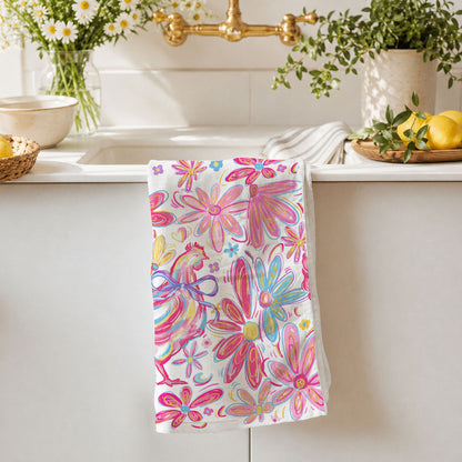 Floral Boho Chicken Towel