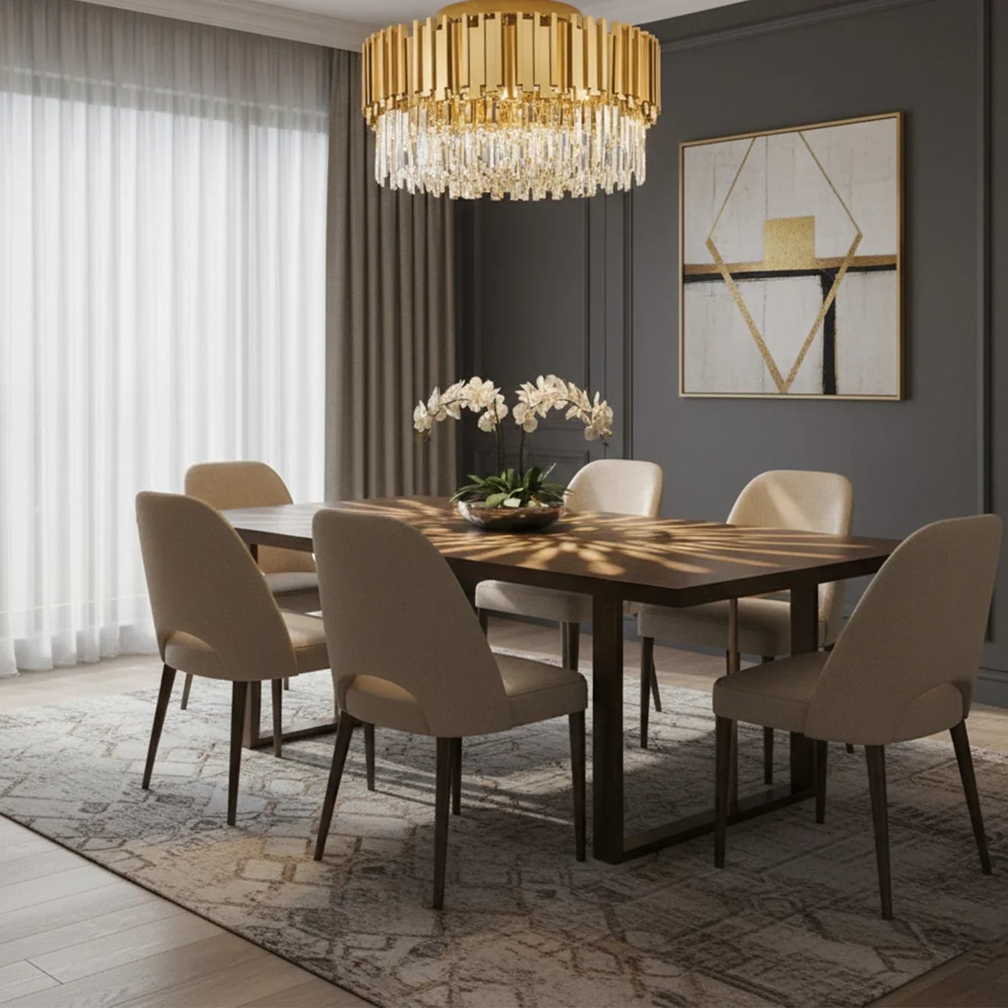 Bourbons Flush Mount Chandelier
