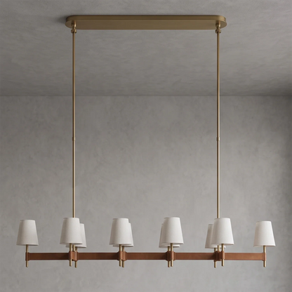 Bramley Leather & Copper Chandelier