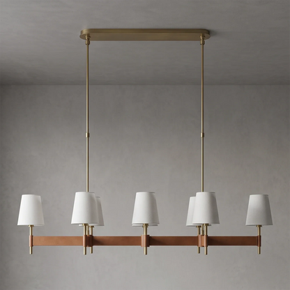 Bramley Leather & Copper Chandelier