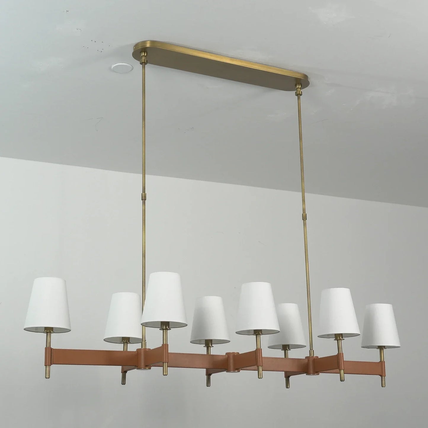 Bramley Leather & Copper Chandelier