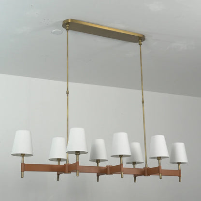 Bramley Leather & Copper Chandelier