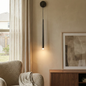Brass Spinal Tube Crystal Wall Lamp