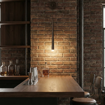 Brass Spinal Tube Crystal Wall Lamp