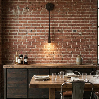Brass Spinal Tube Crystal Wall Lamp