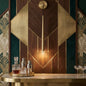 Brass Spinal Tube Crystal Wall Lamp