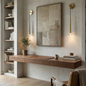 Brass Spinal Tube Crystal Wall Lamp