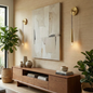 Brass Spinal Tube Crystal Wall Lamp