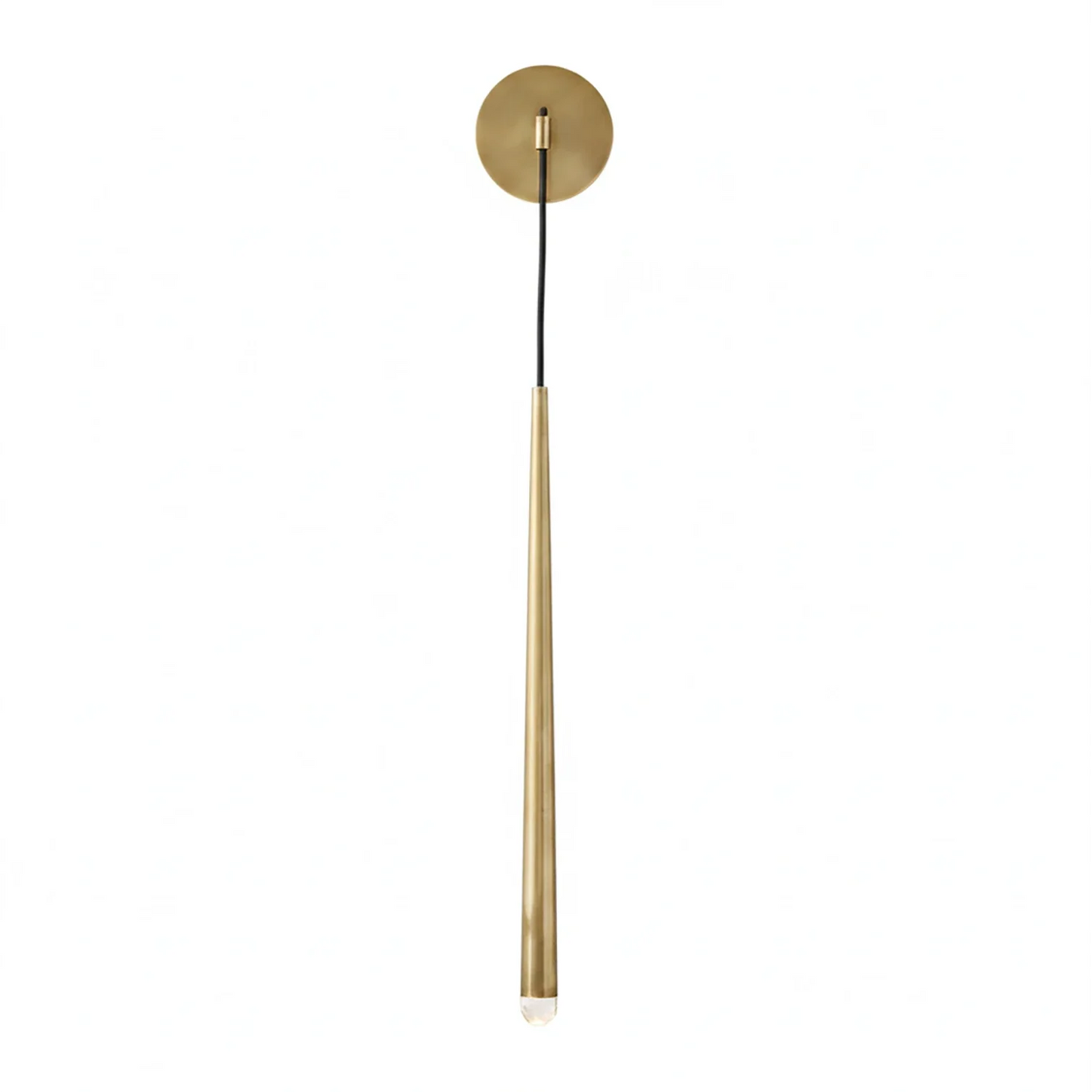 Brass Spinal Tube Crystal Wall Lamp