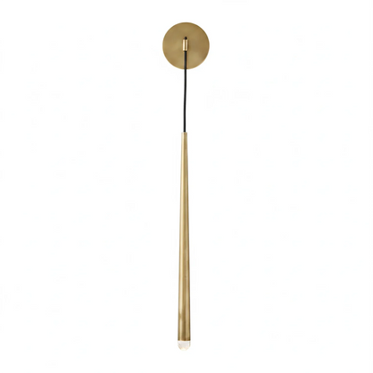 Brass Spinal Tube Crystal Wall Lamp