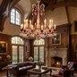 Brilliant Starry Crystal RED Chandelier
