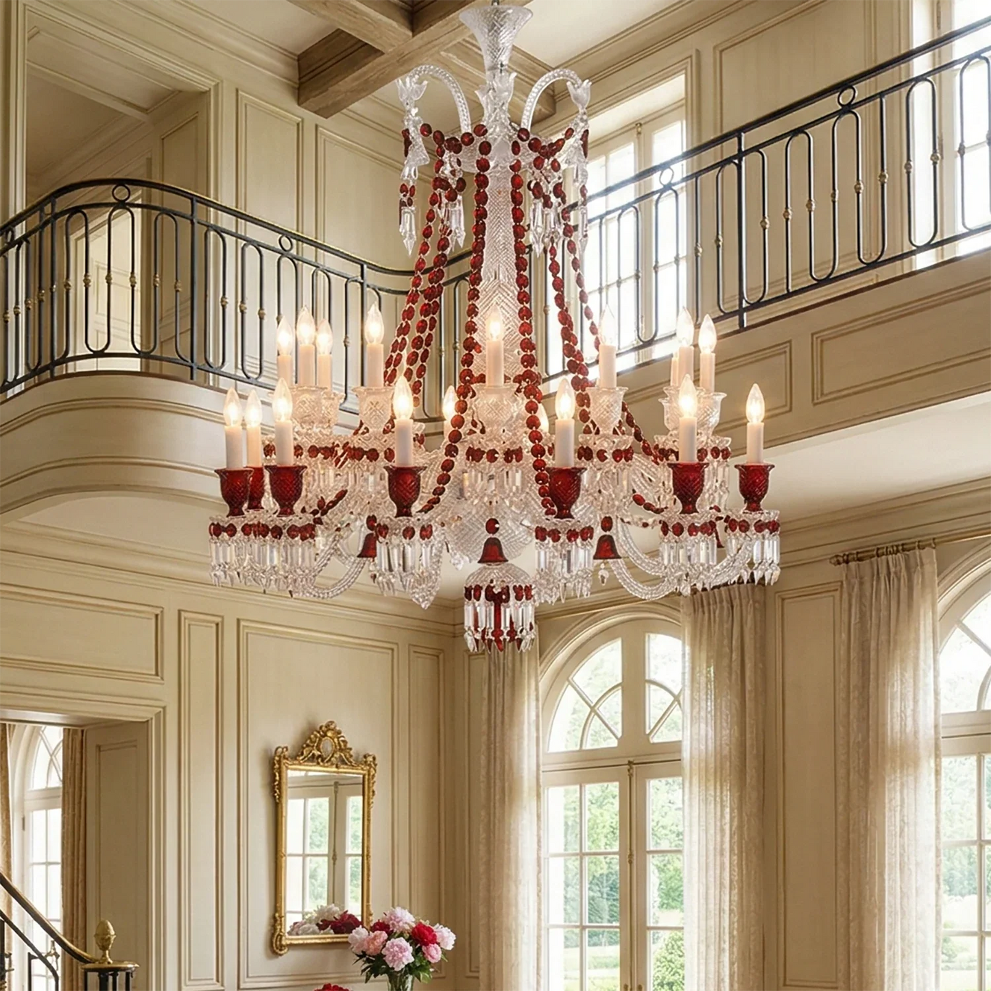 Brilliant Starry Crystal RED Chandelier