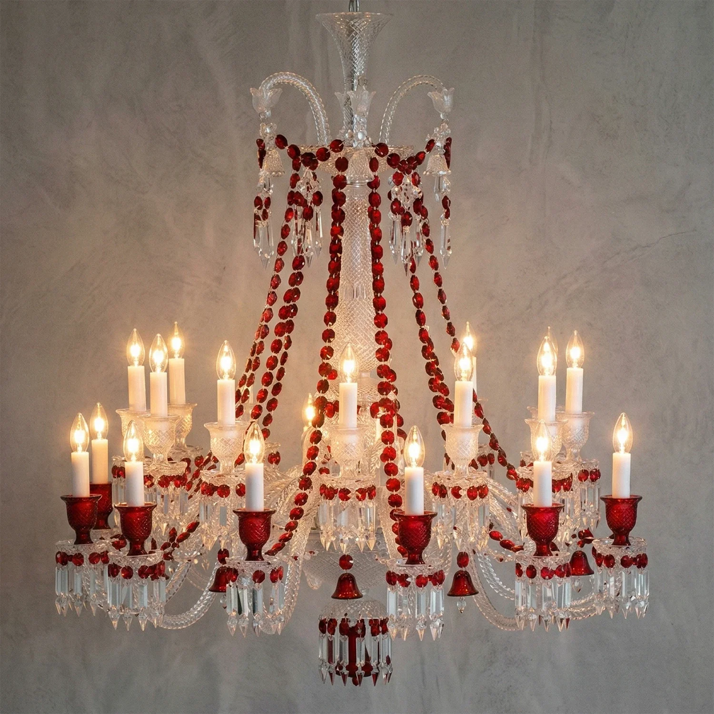 Brilliant Starry Crystal RED Chandelier