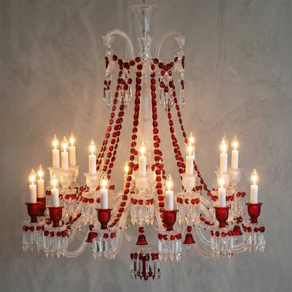 Brilliant Starry Crystal RED Chandelier