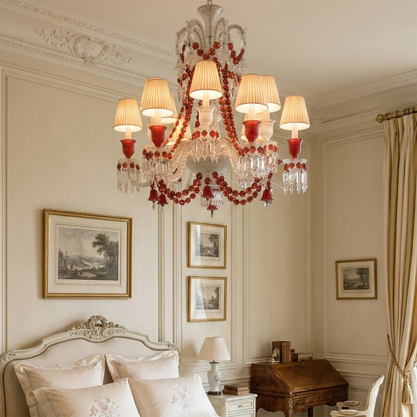 Brilliant Starry Crystal RED Chandelier