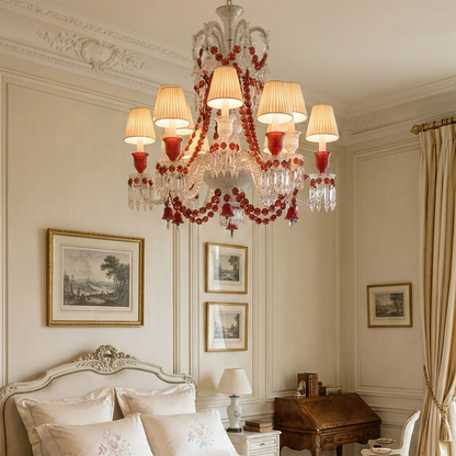 Brilliant Starry Crystal RED Chandelier