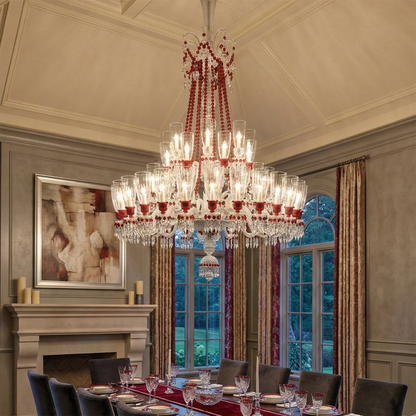 Brilliant Starry Crystal RED Chandelier