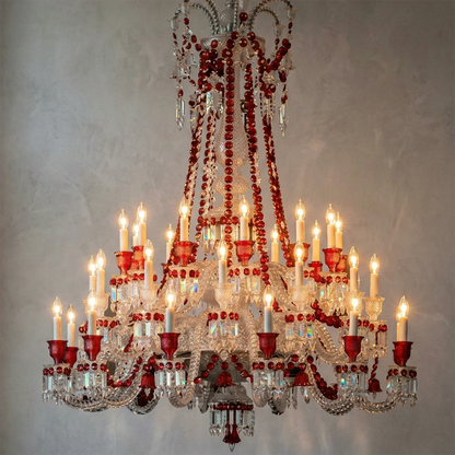 Brilliant Starry Crystal RED Chandelier