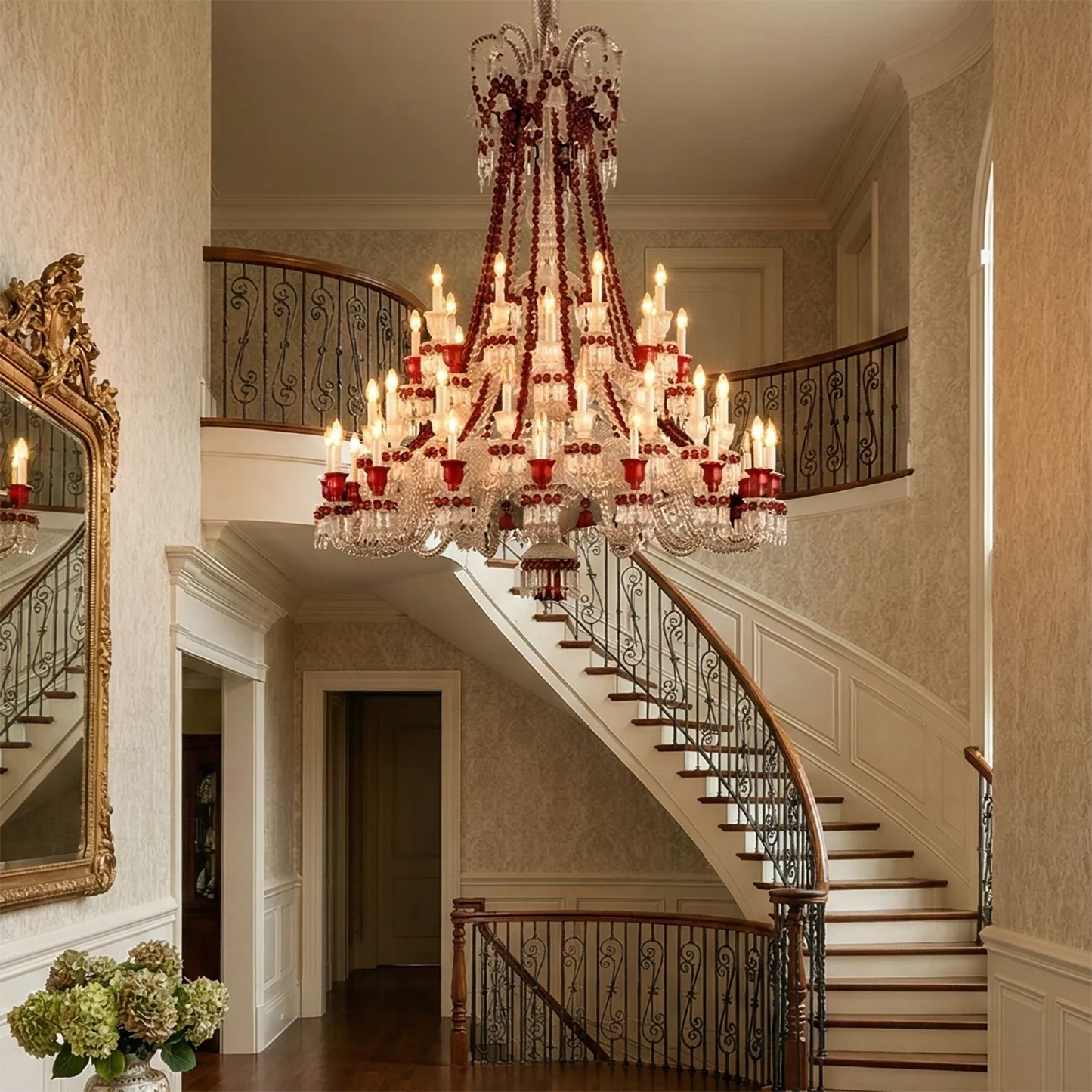 Brilliant Starry Crystal RED Chandelier