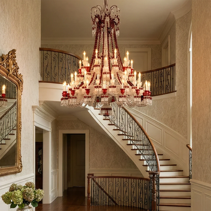Brilliant Starry Crystal RED Chandelier