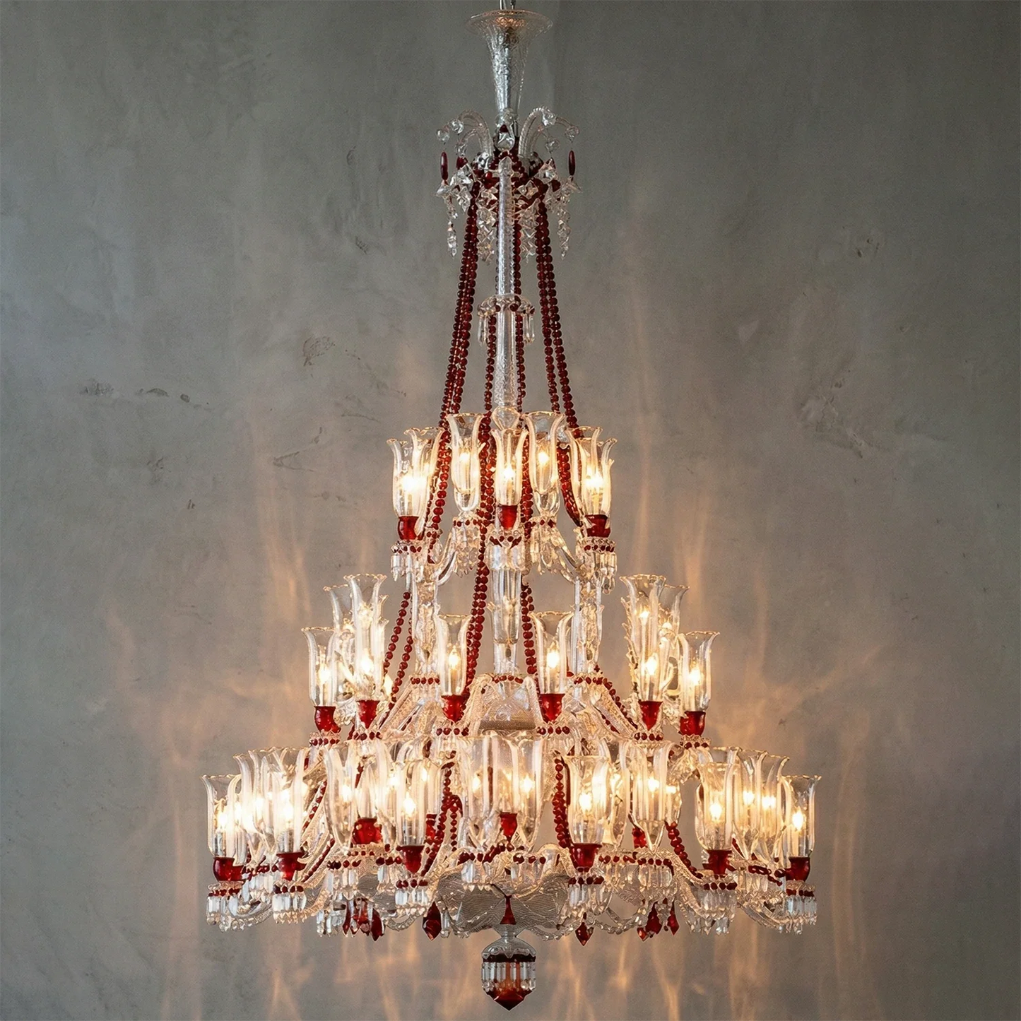 Brilliant Starry Crystal RED Chandelier