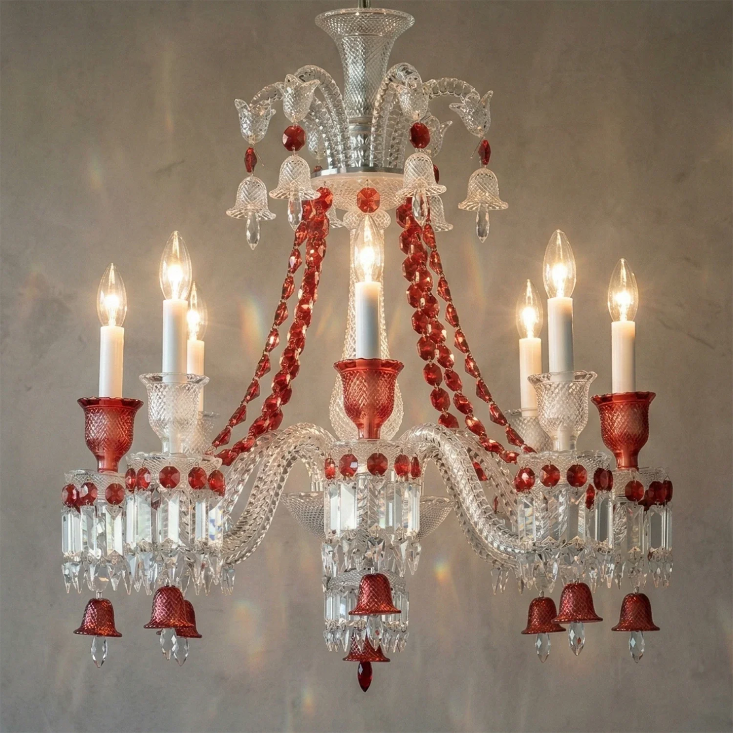 Brilliant Starry Crystal RED Chandelier