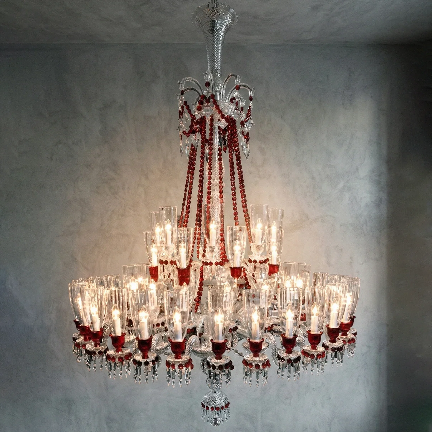 Brilliant Starry Crystal RED Chandelier