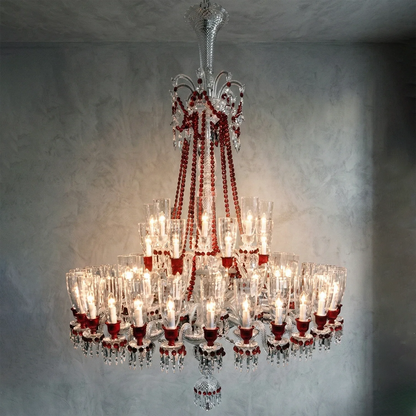 Brilliant Starry Crystal RED Chandelier