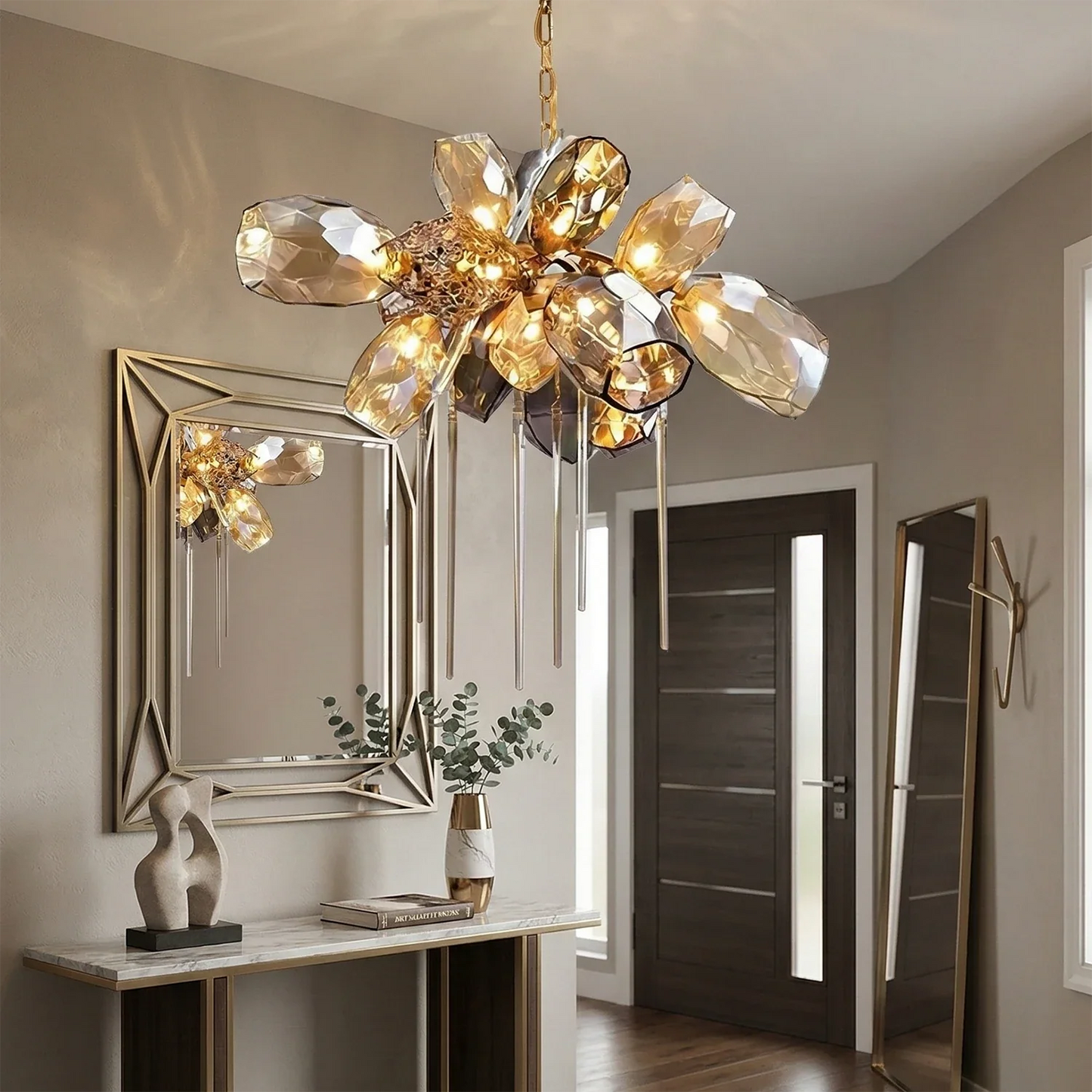 Britannica Luxury Stained Glass Chandelier