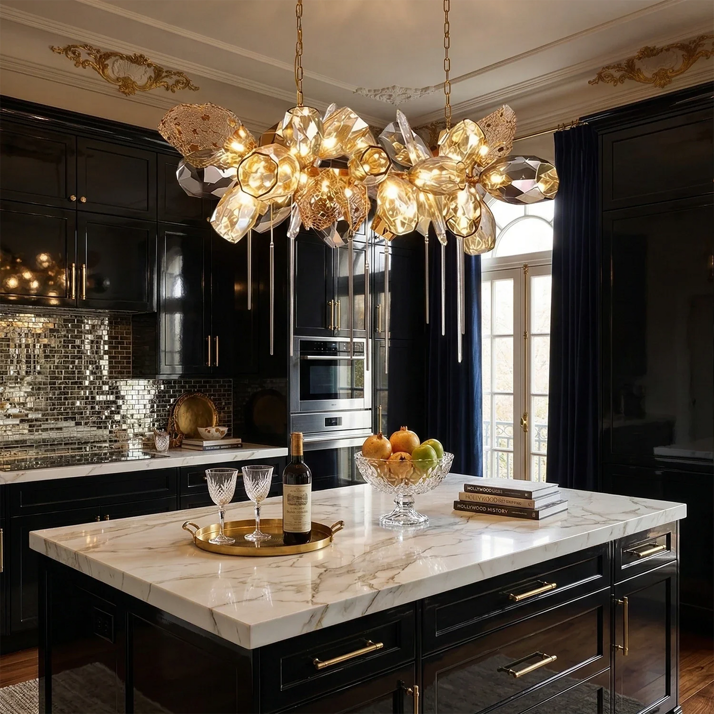Britannica Luxury Stained Glass Chandelier